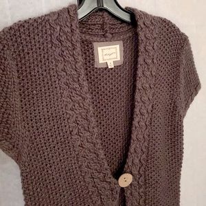 ⭐️HP⭐️ ANTHRO KENJI VEST So Soft! EUC Plum ALPACA WOOL Blend SWEATER Vest MED